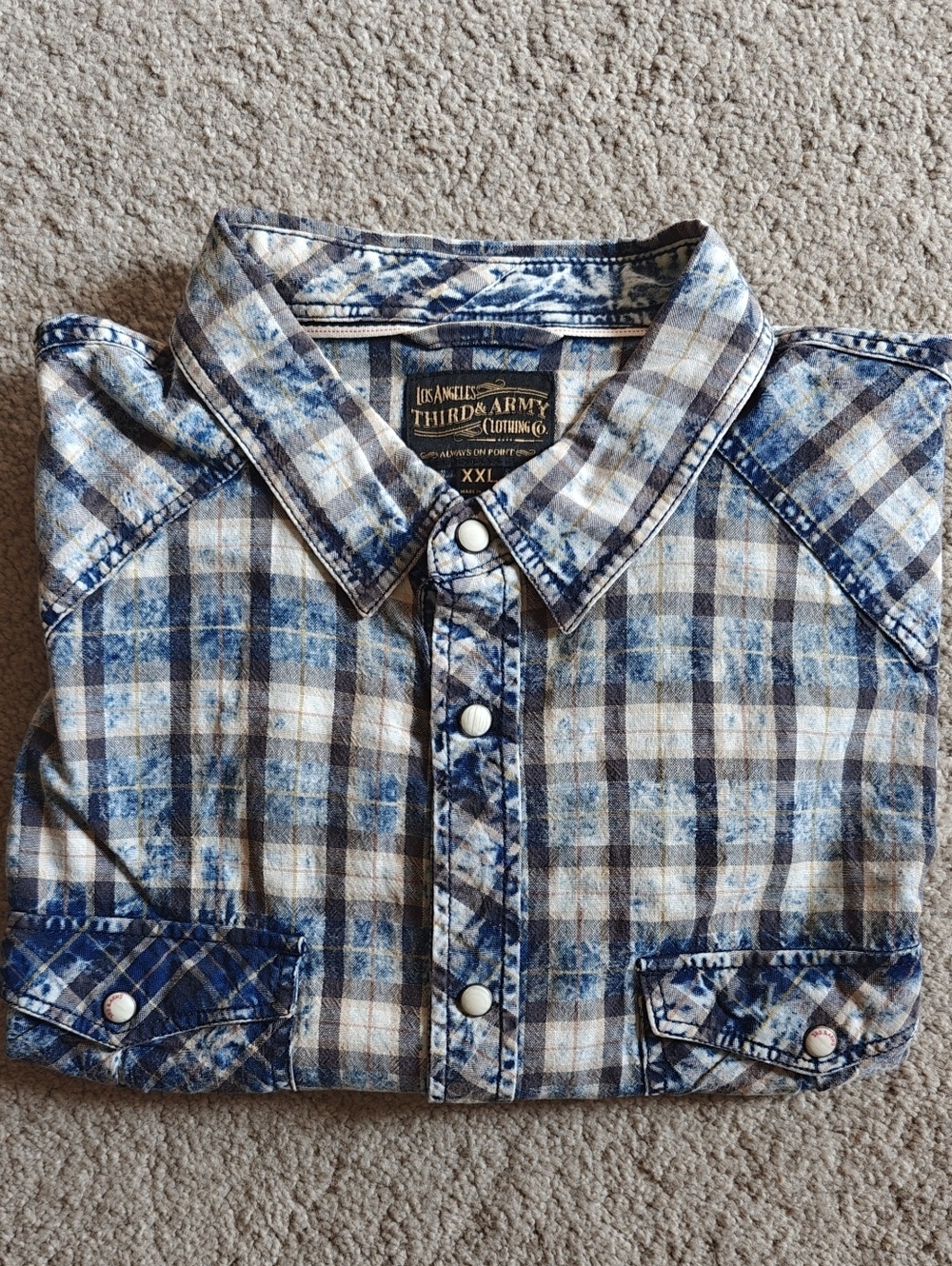 Third & Army | Distressed Plaid Flannel